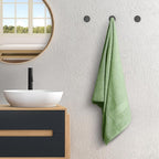 Avalon Towels Luxury 8 Piece Towels Set, 2 Bath Towels, 2 Hand Towels and 4 Washcloths, 600 GSM 100% Ring Spun Cotton Highly Absorbent Bathroom Towel Set, Ideal for Hotel, Spa and Gym (Sage Green)