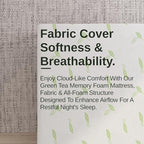 NapQueen Queen Size, 6 Inch Anula Green Tea Infused Memory Foam Mattress, Bed in a Box, CertiPUR-US Certified Mattress