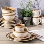 Gibson Elite Moonstruck 16-Piece Dinnerware Set, Orange, Service for 4 (16pcs)