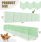 Chicken Tunnel for Outside, 10FT 3 in 1 Metal Chicken Coop and Runs, Foldable Pull-Form Design Chicken Tunnels Runs, Poultry Pen Enclosure for Backyard Farm Yard