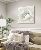 Wexford Home Weathered White II Gallery Wrapped Canvas Wall Art, 40x40,