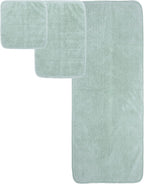 POLYTE Oversize, 60 x 30 in., Quick Dry Lint Free Microfiber Bath Towel Set, 6 Piece (Green)