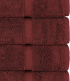 Chakir Turkish Linens | Hotel & Spa Quality 100% Cotton Premium Turkish Towels | Soft & Absorbent (4-Piece Bath Towels, Cranberry)