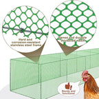 Chicken Tunnel for Outside, 10FT 3 in 1 Metal Chicken Coop and Runs, Foldable Pull-Form Design Chicken Tunnels Runs, Poultry Pen Enclosure for Backyard Farm Yard