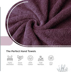100% Cotton Bath Towel Set of 12-4 Bath Towels, 4 Hand Towels, 4 Wash Cloths, Sustainable, Soft, Highly Absorbent, Combed Cotton 12 Piece Set for Hotels, Spa, Bathroom, Dorm, Burgandy