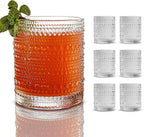 Hobnail Drinking Glasses, Vintage Glassware Set of 6, Vintage Drinking Glasses 15.22 oz, Bubble Glasses Drinking, Hobnail Glasses, Vintage Glass Cups, Jupiter Glasses for Juice, Soda, Beer, Whisky