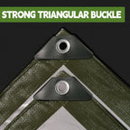 Green/Silver Heavy Duty Waterproof Tarp 12x12FT, 12mil Thick，Multifunctional tarp Whit Tear&Fade Resistant,UV Resistant,with Grommets and Reinforced Edges.