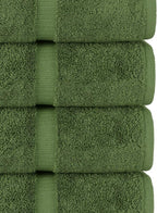 Chakir Turkish Linens | Hotel & Spa Quality 100% Cotton Premium Turkish Towels | Soft & Absorbent (4-Piece Bath Towels, Moss)