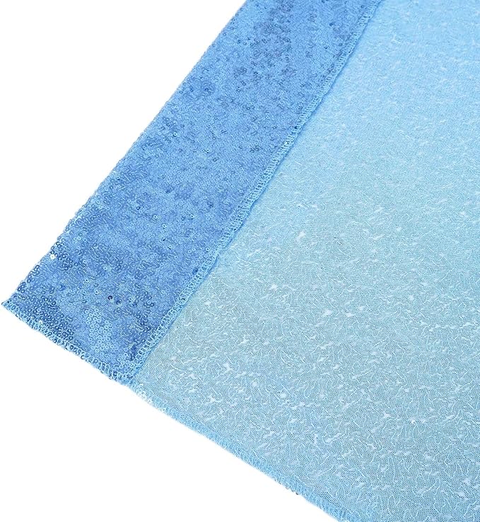 Eternal Beauty Sequin Backdrop Curtains, 2x8 Ft-2 Panels Baby Blue Back Drop for Shimmer Photography Party Wedding Birthday Decor
