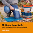 Fiskars Steel Garden Knife, Multi-Purpose Weed Puller Gardening & Yard Tool