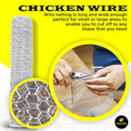 Chicken Wire 18 in x 50 FT x 2” Mesh x 20GA | Poultry Wire Netting | Hot Dipped Galvanised | Hexagonal Galvanized Mesh for Chicken Coop, Rabbit Cage, Fence Barrier PM18x50x2