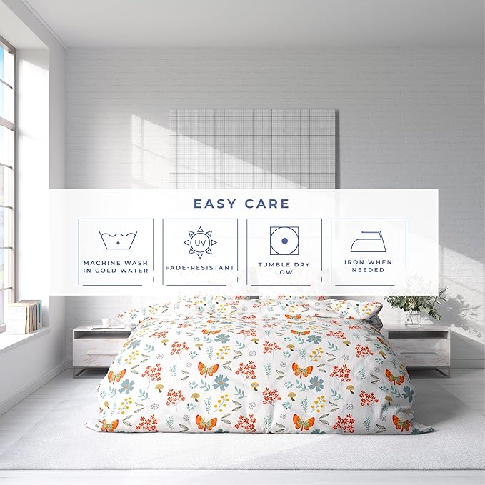 Kotton Culture 120"x98" 1 Pc Oversized King Duvet Cover Only 100% Egyptian Cotton - 600 TC Comforter Cover, Zipper Closure & Corner Ties - Fits Large King Inserts (Oversized King, Rain Forest)