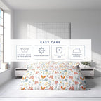 Kotton Culture 3 Pc California King Size Duvet Cover Set -100% Egyptian Cotton Sateen 600 Thread Count Ultra Soft Premium Durable Comforter Cover Zipper Closure & Corner Ties (Rain Forest,104"x98")