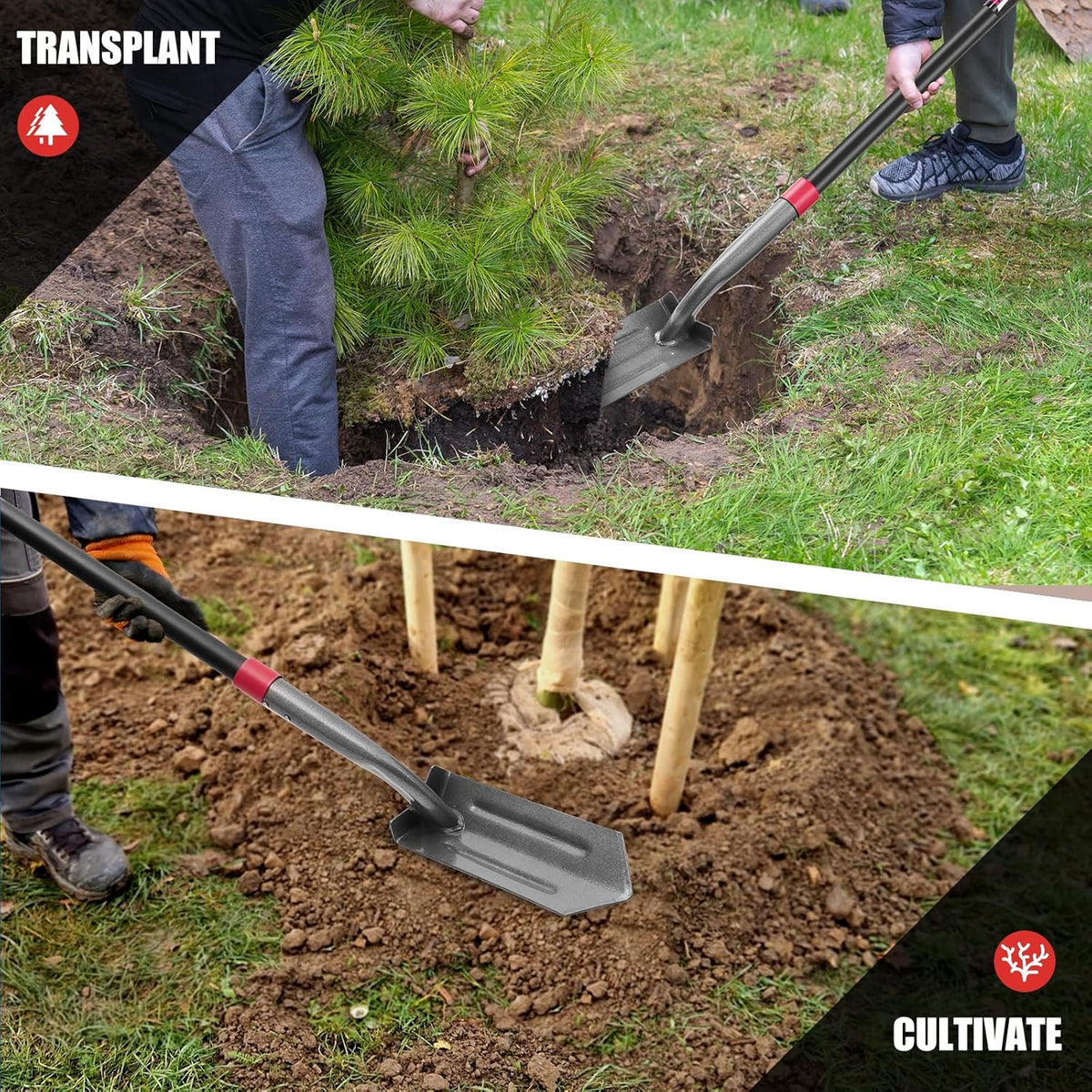 4-Inch Trench Shovel Trenching Spade Irrigation Shovel Narrow Spade Trench Digger Tool,57 inches