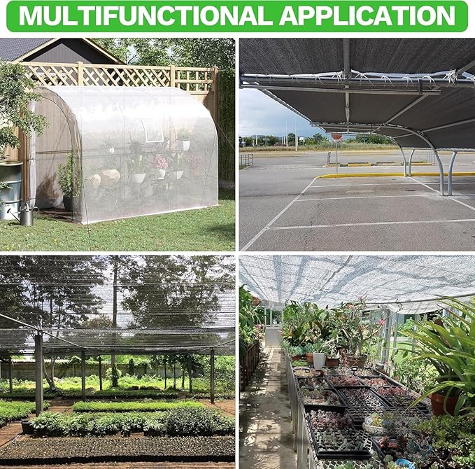 ColourTree 70% Black Shade Cloth Custom Size 6FT x 71FT Mesh Tarp, UV Resistant Netting with Upgrade Grommets for Plant Cover, Greenhouse, Chicken Coop, Barn, Kennel, Garden. (We Make Custom Size)