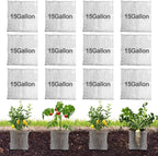 6 Pcs Plant Root Guard G-opher Basket 15 Gallon, Stainless Steel Metal Fruit Protection Bags, Underground G-opher V-ole Wire Mesh Baskets Cages for Planting, Protecting The Roots of Large Plants