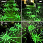 Solar Lights Outdoor 10 Pack Solar Pathway Lights Green Halloween Decorations Waterproof Yard Lighting for Outside Driveway Garden Walkway Path Landscape Lawn