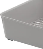 Spectrum Diversified Hexa Drawer Organizer Tray Modern Kitchen Cutlery, Utensil, Silverware Holder Caddy, 5 Dividers Cabinet Storage, 10 x 13, Stone Gray