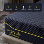 14 Inch King Mattress Memory Foam Medium with Green Tea Cooling Gel, CertiPUR-US Certified, Breathable & Supportive Mattress in a Box, Navy Blue