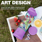 Portable Blender,270 Watt for Shakes and Smoothies Waterproof USB Rechargeable with 20 oz BPA Free a Travel Lid. (Purple, 20 oz)
