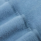 POLYTE Oversize, 60 x 30 in., Quick Dry Lint Free Microfiber Bath Towel Set, 6 Piece (Blue)
