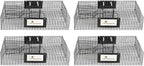 Rugged Ranch 4‑Pack Ratinator Multi‑Catch Rat Trap, Wire Cage, 26.5"x16.5"x6" Each - Live Catch‑and‑Release, 2‑Door Humane Rodent Control, No‑Poison Outdoor Use