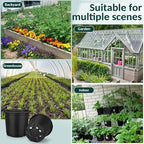 110 Pcs Small Plastic Palnt Pot, 4 5 6 Inch Nursery Pots with Drainage, Seedlings Starter Pots for Plants, Great for Herbs, Cuttings, and Starter Plants (110 pcs,5 inch)