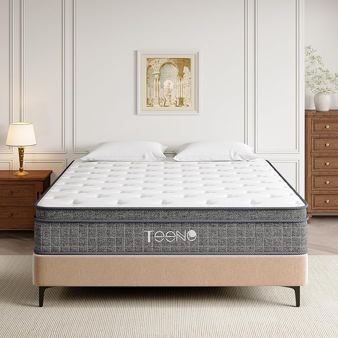King Mattress, 14 Inch Gel Memory Foam Pocket Coils Springs Hybrid Mattresses, Medium Firm King Size Mattress in a Box, CertiPUR-US Certified, Cool & Support Comfort
