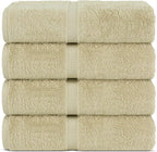 Chakir Turkish Linens 100% Cotton Premium Turkish Towels for Bathroom | 30'' x 60'' Large Bath Towels (4 Piece, Beige)