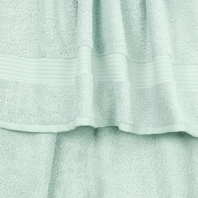 Cotton Paradise 100% Cotton Turkish Washcloth Set for Bathroom, 4 Piece Soft Absorbent Small Hand Face Towels Wash Rags, Mint