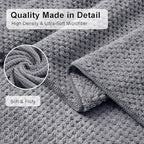 8 Piece Large Grey Family Bath Towel Set-2 Oversized Bath Towel Sheets,2 Hand Towels,4 Washcloths-600GSM Soft Highly Absorbent Quick Dry Beach Chair Towels Woven Towels for Bathroom Hotel and Spa