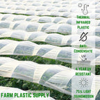 Farm Plastic Supply - Clear Coolmax Greenhouse Plastic Sheeting - 6 Mil - 4 Year UV Resistant Infrared Anti-Condensate Green House Covering Thermal Greenhouse Plastic 6 mil (20' x 60')