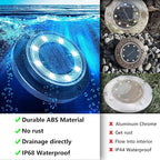 Flacchi Solar Ground Lights - Solar Powered Lights Outdoor Solar Disk Light Waterproof Landscape Light for Patio Yard Pathway Walkway Driveway (Cool White, 12 Pack)