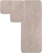 POLYTE Oversize, 60 x 30 in., Quick Dry Lint Free Microfiber Bath Towel Set, 6 Piece (Beige)