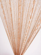 Hysenm Door String 39x79 Inch Curtains Champagne Panel Soft Balls Romantic Glitter Fringe Room Divider Home Décor Wedding Girls Bedroom Window Living Room Backdrop Party Doorways Closet Door,Champagne