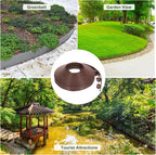 uxcell Landscape Edging, 1Pcs 100FT x 2" - No Dig Garden Edging Kit with 93 Stakes, Landscape Edging Border for Garden Lawn Flower Bed Yard Grass (Brown)