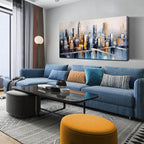 Large Canvas Wall Art Modern Living Room Bedroom Home Office Wall Decor City Landscape Painting Framed Canvas Prints Ready to Hang Size 30x60