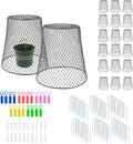 20Pcs Chicken Wire Cloche Plant Covers, 9.2×9.2 Inches Plant Protectors from Animals, Metal Garden Plant Cages for Outdoor Plants, Keep Rabbits, Squirrels, Birds Out
