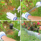 Metal Corrugated Garden Edging, 6" x 50Ft Landscape Edging Border for Garden and Flower Bed, Garden Edging Border for Landscaping, Lawn and Yard, Silvery