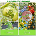 Bird Netting for Blueberry Bushes - Garden Netting Pest Barrier with Drawstring Tomato Protective Cover Garden Plant Netting for Cicadas Vegetables 4P (5.3x6 FT)
