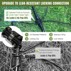 Spalolen Push-to-Connect Drip Irrigation System Kit, 2-Zone Garden Watering System with 50FT 1/2" Mainline, Leak-Resistant Quick Connect Fittings, Adjustable Emitters for Raised Beds, Greenhouse