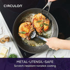 Circulon A1 Series with ScratchDefense Technology Nonstick Induction Frying Pan/Skillet, 12 Inch, Graphite