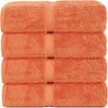 Chakir Turkish Linens 100% Cotton Premium Turkish Towels for Bathroom | 30'' x 60'' Large Bath Towels (4 Piece, Coral)