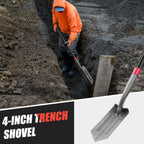4-Inch Trench Shovel Trenching Spade Irrigation Shovel Narrow Spade Trench Digger Tool,57 inches