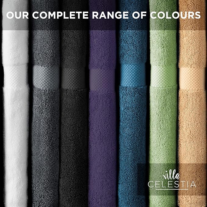 100% Cotton Hand Towel Set of 4, (16 x 28 inches) Sustainable, Soft, Highly Absorbent, Quick Drying, Combed Cotton Hand Towels Pack of 4 Ideal for Hotels, Spa, Bathroom, Dorm, Grey
