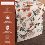 Maison d' Hermine Table Runner 100% Cotton Single Layer Table Runners 72 inches Long for Thanksgiving Christmas Decorations Home Kitchen Dining Party Wedding (Dalida, 14.5" x 72")