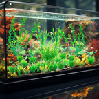 Ameliade Aquarium Artificial Green Plastic Plants Decorations 26 PCS Large Fish Tank Accessories Goldfish Betta Tank Decor