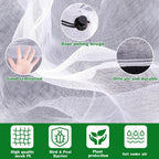 2 Pcs Fruit Tree Netting, 7 x 8 Ft Large Insect Bird Barrier Tree Net with Drawstring, Garden Bird Netting Plant Cover for Protect Plant Fruit Flower from Insect Bird