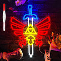 Sword Neon Sign Gamer Neon Signs for Wall Decor Gaming Room Decor LOZ Gifts Master Sword LED Sign Room Decor Neon Light up Sign for Bedroom Boys