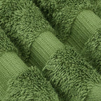 Chakir Turkish Linens 100% Cotton Premium Turkish Towels for Bathroom, 2 Large Bath Towels, 2 Hand Towels, 2 Washcloths (6-Piece Towel Set, Moss)